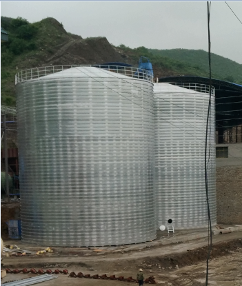 潼南粮食钢板仓的安装全过程不用热焊接